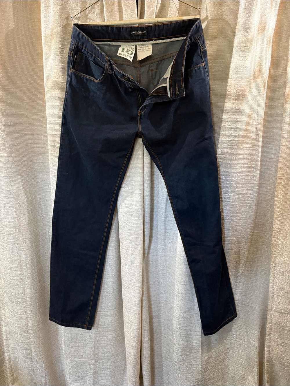 Size 16 Dolce & Gabbana Women's Slim Straight Jeans in Dark Navy